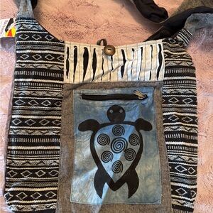 Tribal Patterned Turtle Shoulder Bag